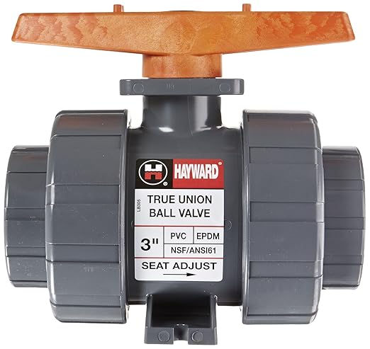 3" PVC True Union Ball Valve Threaded Ends w/ EPDM | TB1300TE