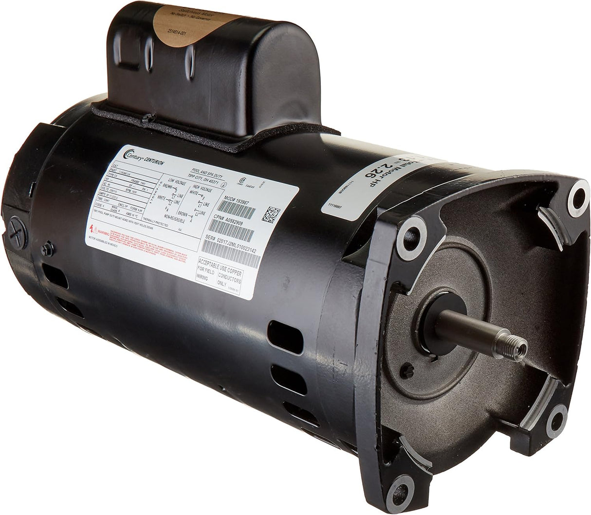Jandy 2 HP Single-Speed Motor with Hardware | R0479313