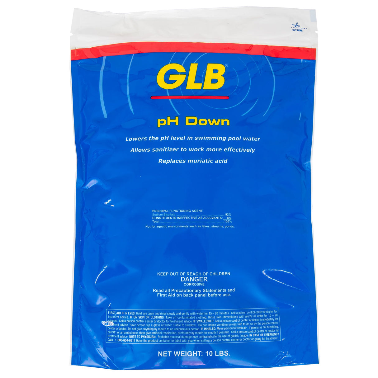 GLB pH Down (Bag) | 71253A | 10 lb pH Decreaser for Pools