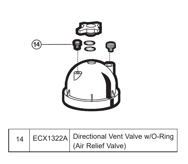 Hayward Directional Vent Air Relief Valve with O-Ring