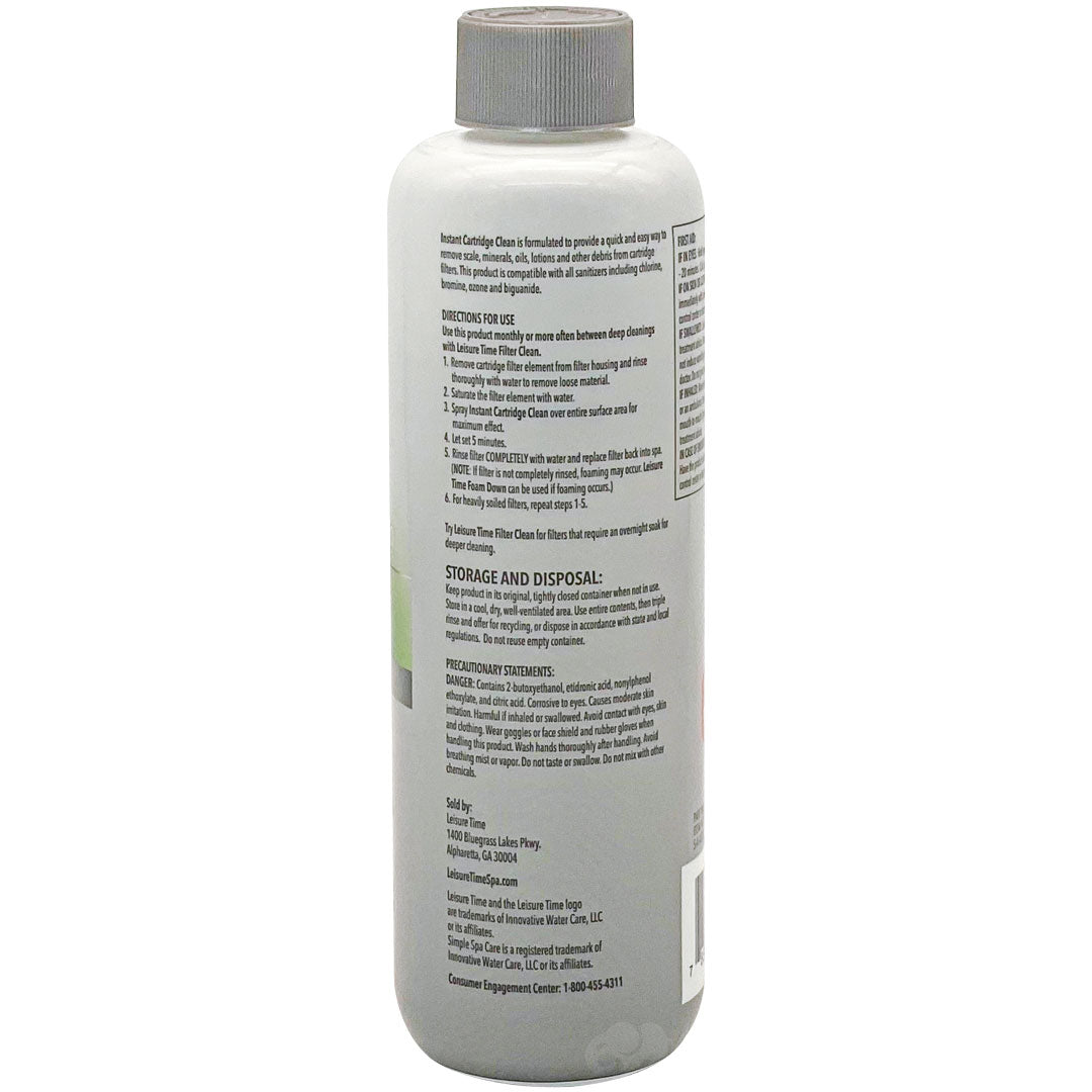 Leisure Time Instant Cartridge Clean | Fast-Acting Spa Filter Cleaner