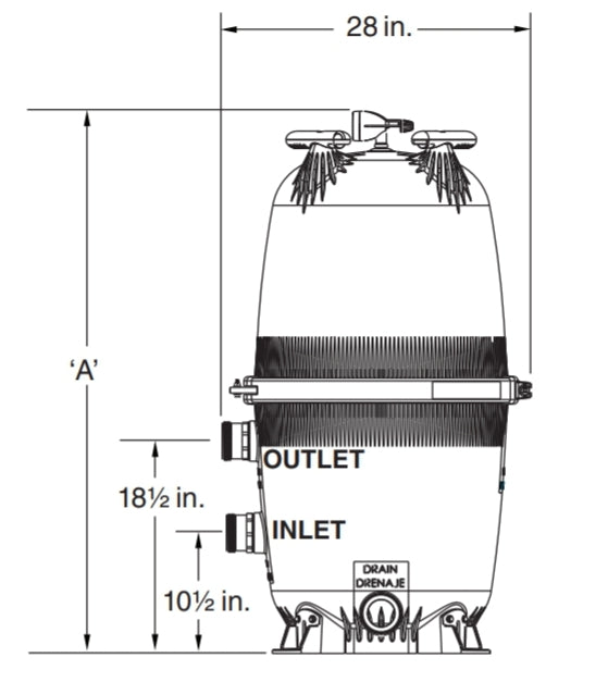 Jandy 60 Sq Ft DEV Series D.E. Filter | DEV60