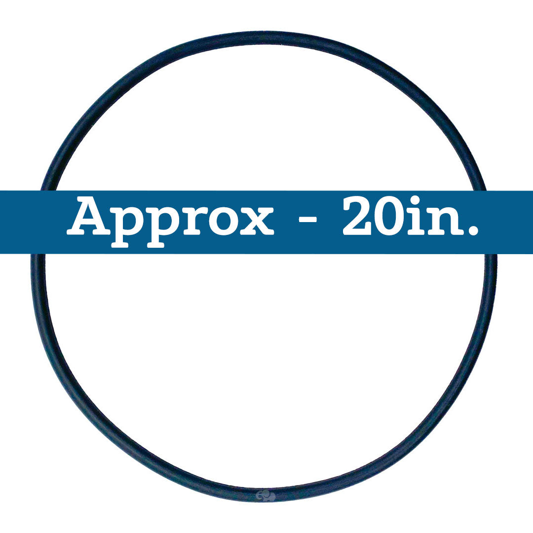 Black O-ring seal, approximately 20 inches in diameter