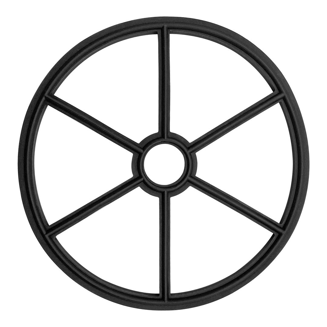 Hayward 6-spoke spider gasket O-ring for pool filter valve.