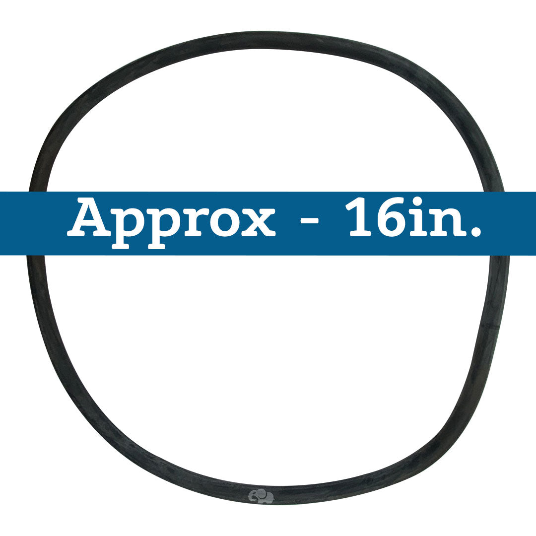 Black round tank O-ring gasket, approximately 16 inches diameter