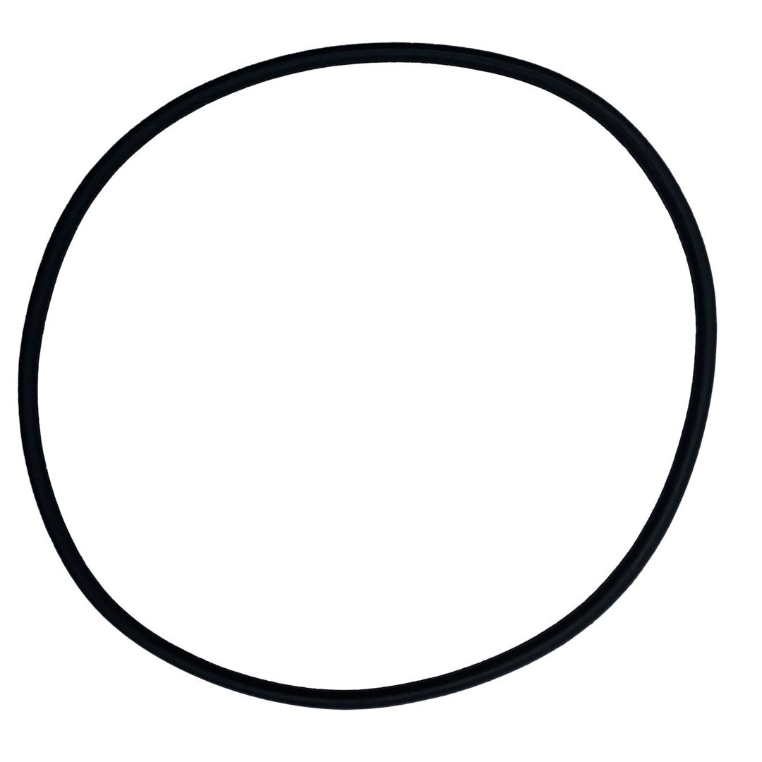 Black rubber tank ring gasket on a white background