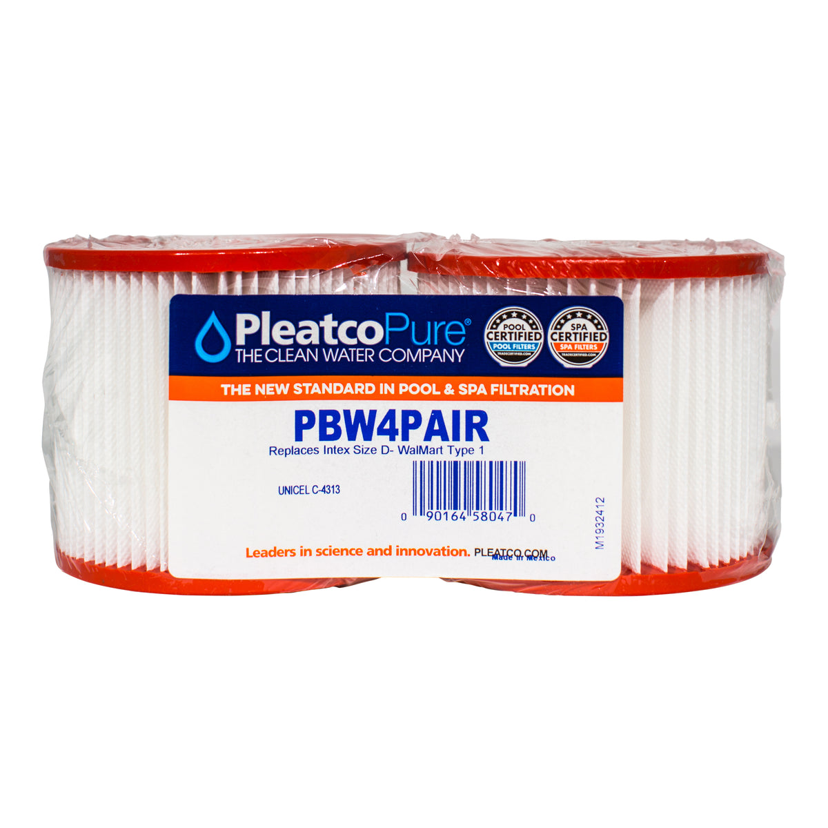 Pleatco Replacement Cartridge Filter – 25 sq ft for Intex Sand N’ Sun, Aqua Leisure | PBW4PAIR