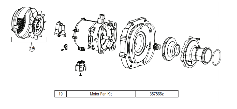 Pentair Motor Fan Kit for IntelliFlo3 and IntelliPro3 Pumps | 357866Z