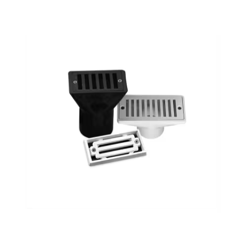 Pentair 2-1/2" x 6" White Gutter Drain with Grate | 542039