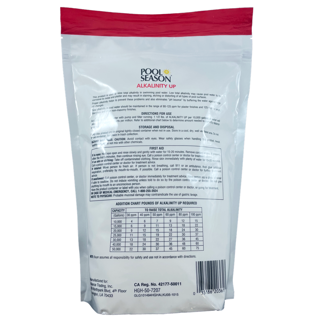 POOL SEASON Alkalinity – 5 lb Pouch | HGH-50-7207