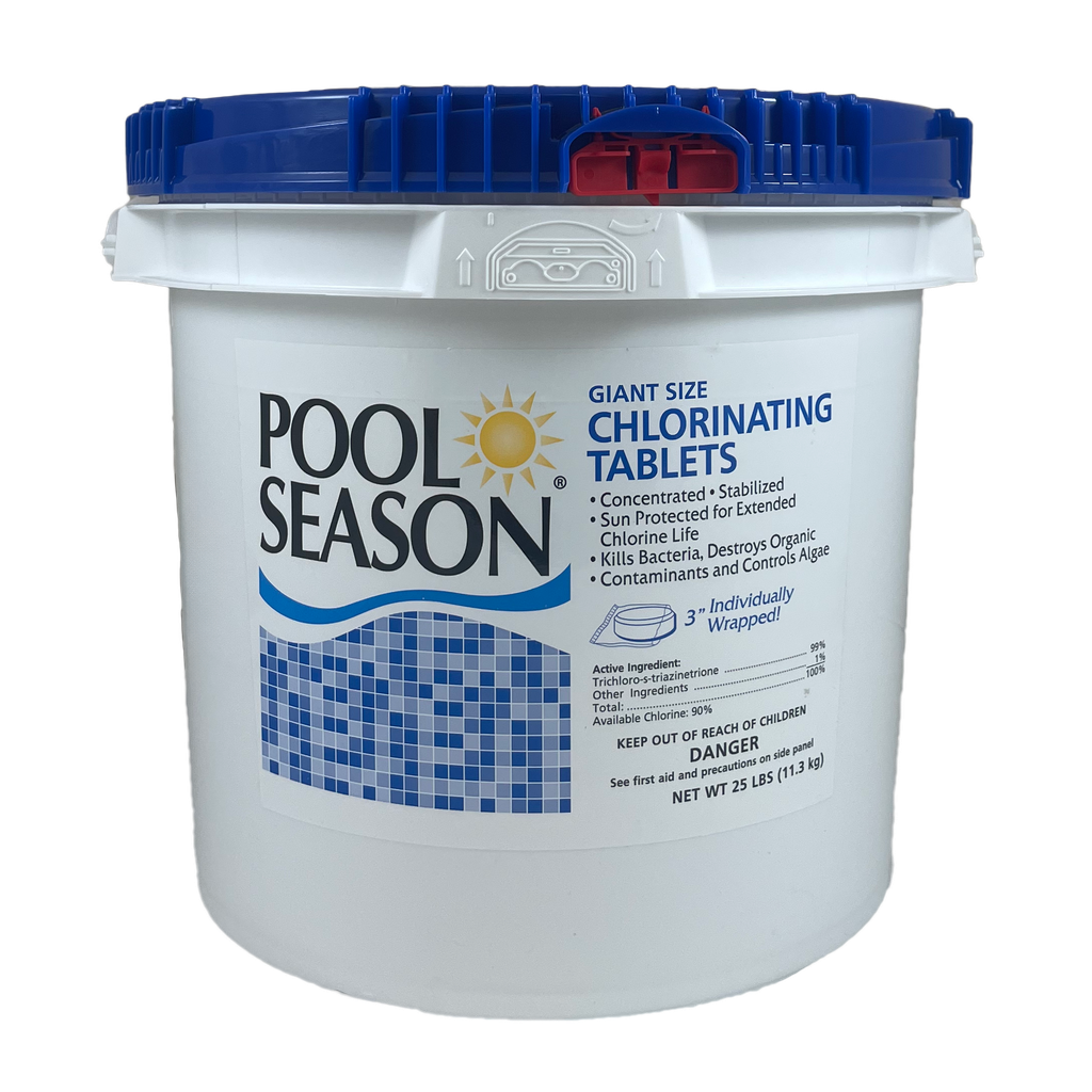 POOL SEASON Chlorinating Tablets - 25 LB Bucket
