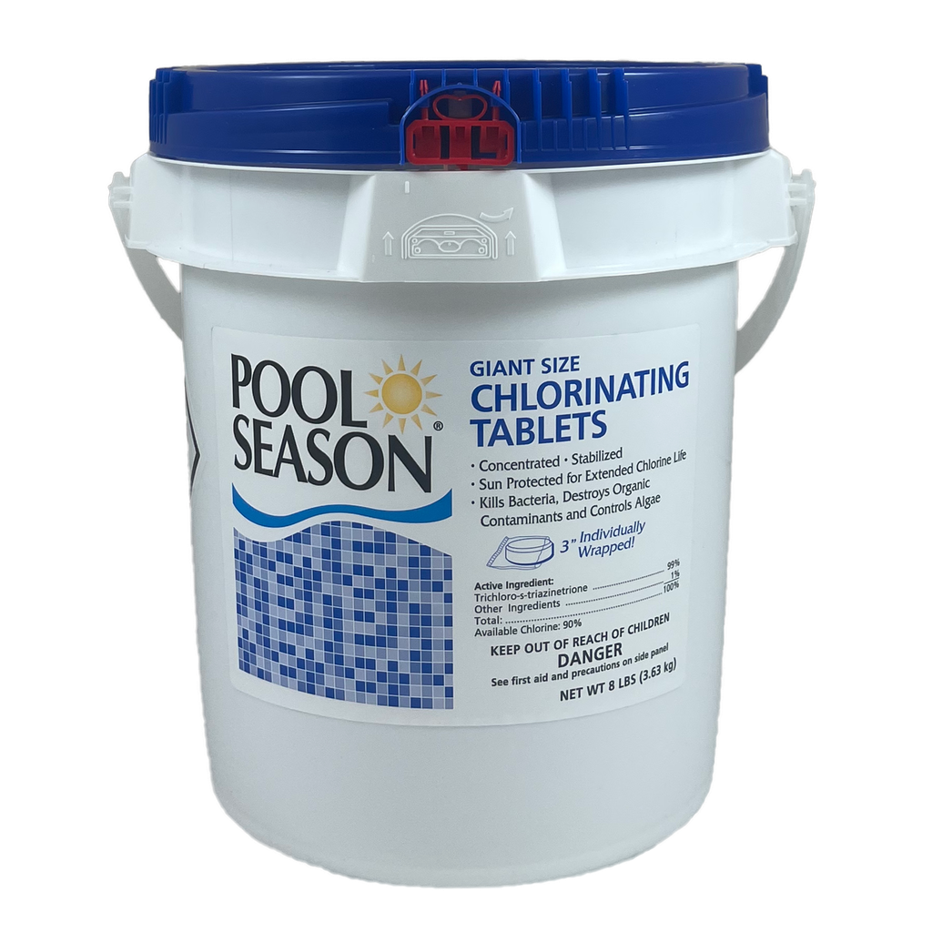 POOL SEASON Chlorinating Tablets - 8 LB Bucket