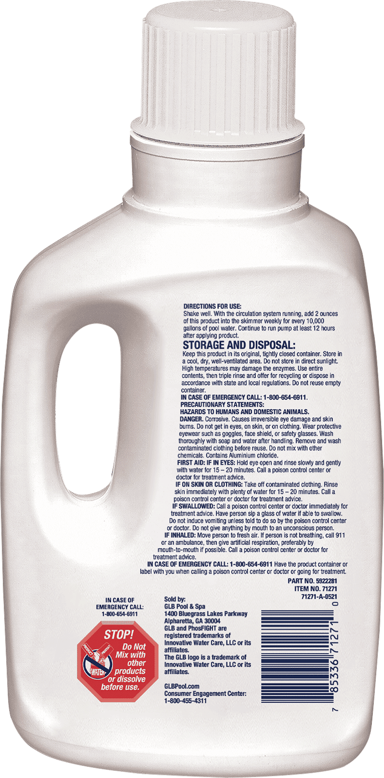 GLB PhosFIGHT Plus | 71271 | 32 FL OZ Phosphates Remover