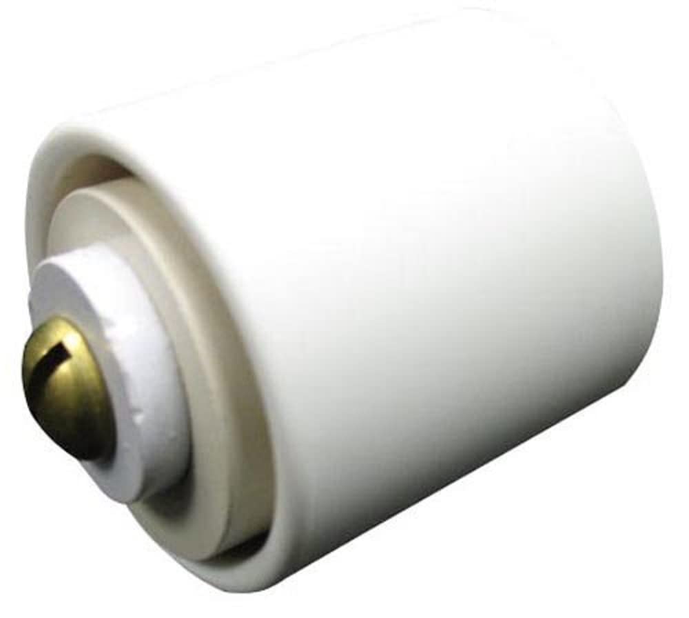 White ABS assembled roller with brass screw end cap