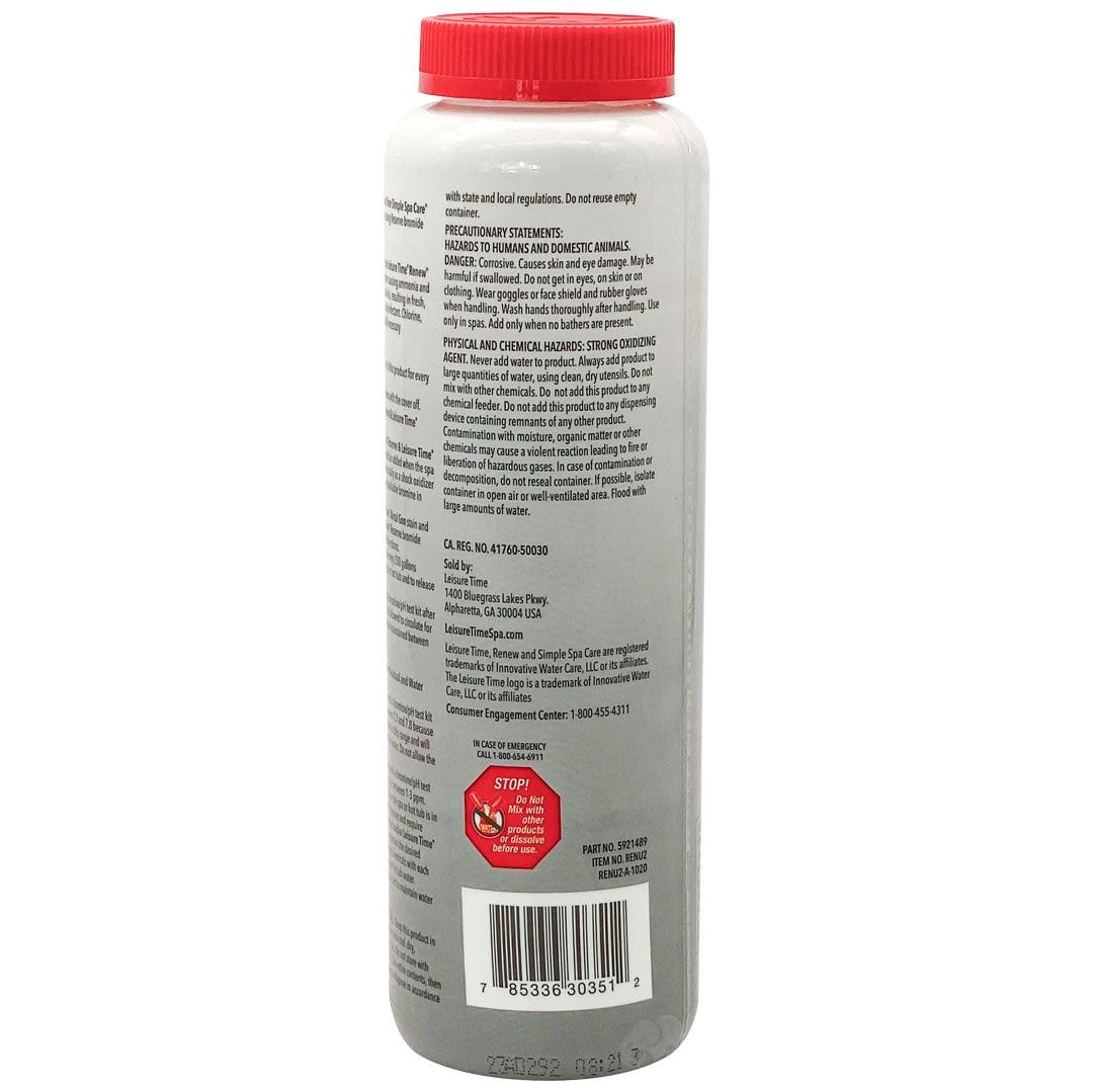 Leisure Time Renew Granular | 2.2 lbs | Spa Oxidizer for Clear Water