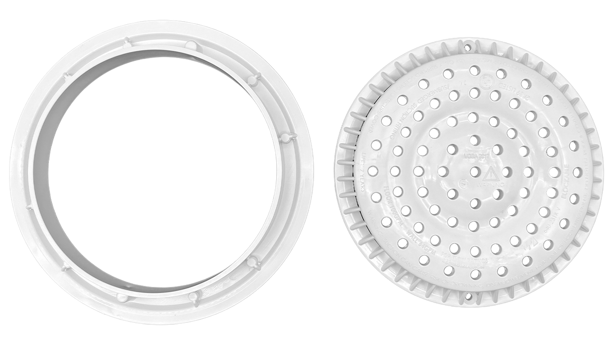 8" VC White Suction Cover with Frame | SG6402310