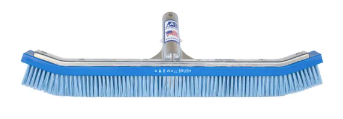 A&B 18" Budget Curved Wall Brush Blue Plastic Bristles | 2001-AB