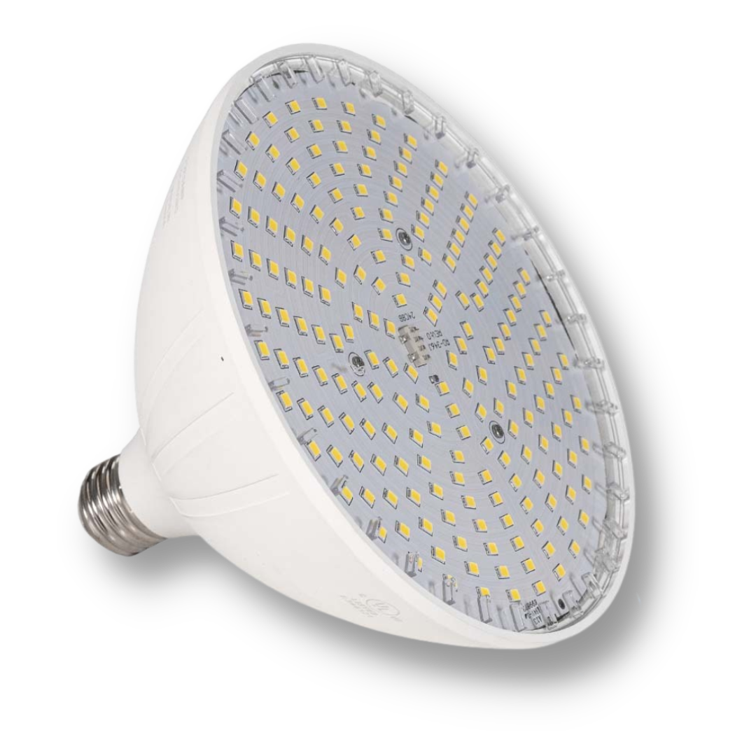 Blue Square Vivid white pool replacement bulb with LED array and screw base.