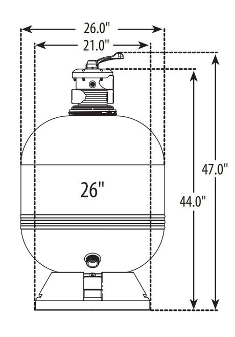 Waterway 26" Carefree Sand Filter with Modular Base | FS02629
