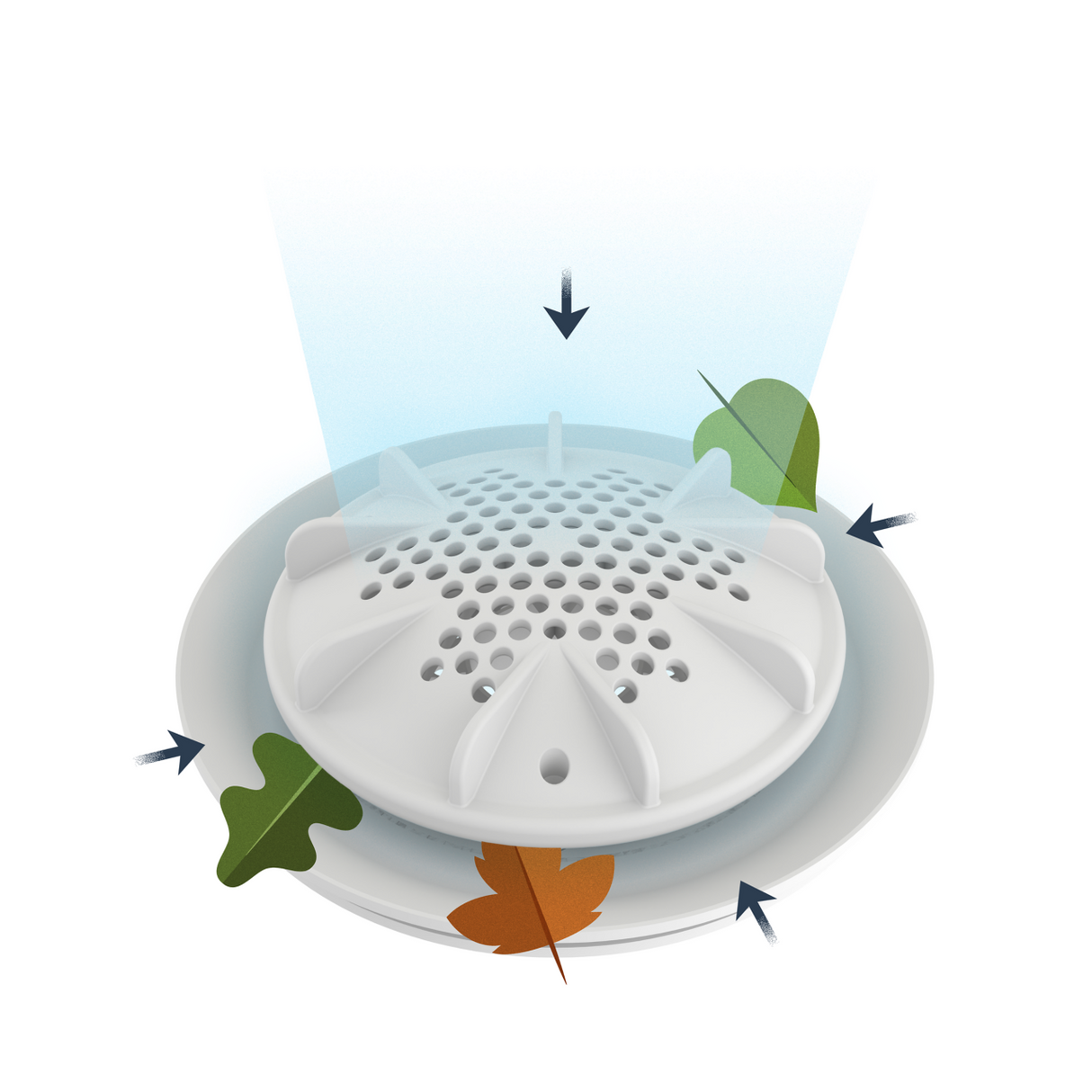 PDR2 10" Drains with Sump (Set of 2) (White) - Pentair In-Floor(A&A)