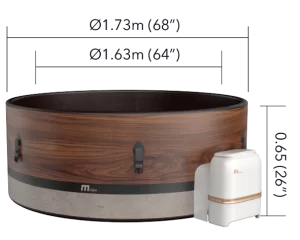 MSPA FRAME Duet Round Bubble Spa (6 Bathers) | F-DU063W