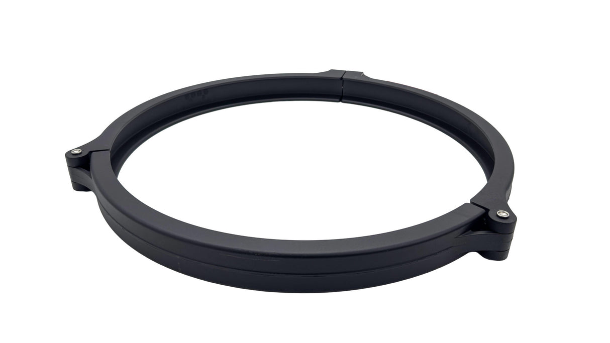 Black Hayward filter head clamp ring with fasteners