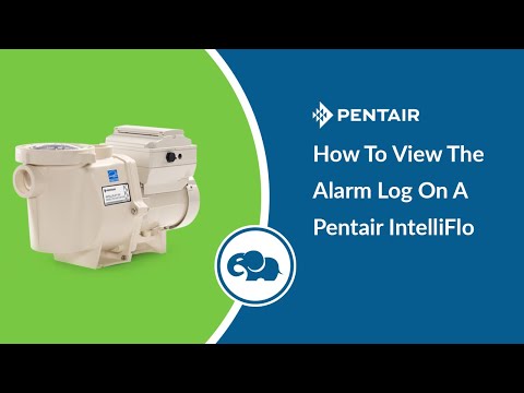 View the Alarm Log for a Pentair Intelliflo video