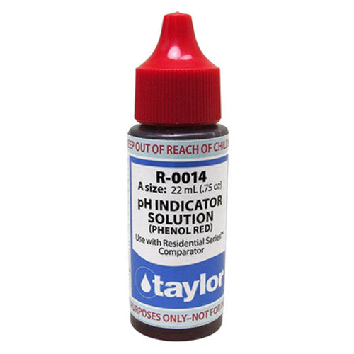 Taylor 0.75 oz pH Phenol Red Indicator for Residential Series™ Pool Water Comparator | R-0014-A