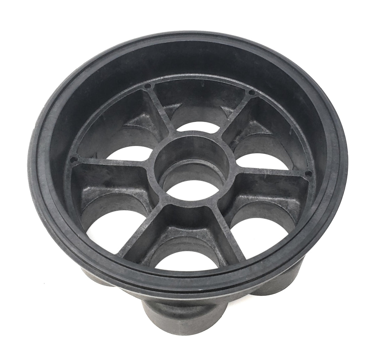 Top View - Paramount 6-Port 1.5" Water Valve Base (Black) - ePoolSupply