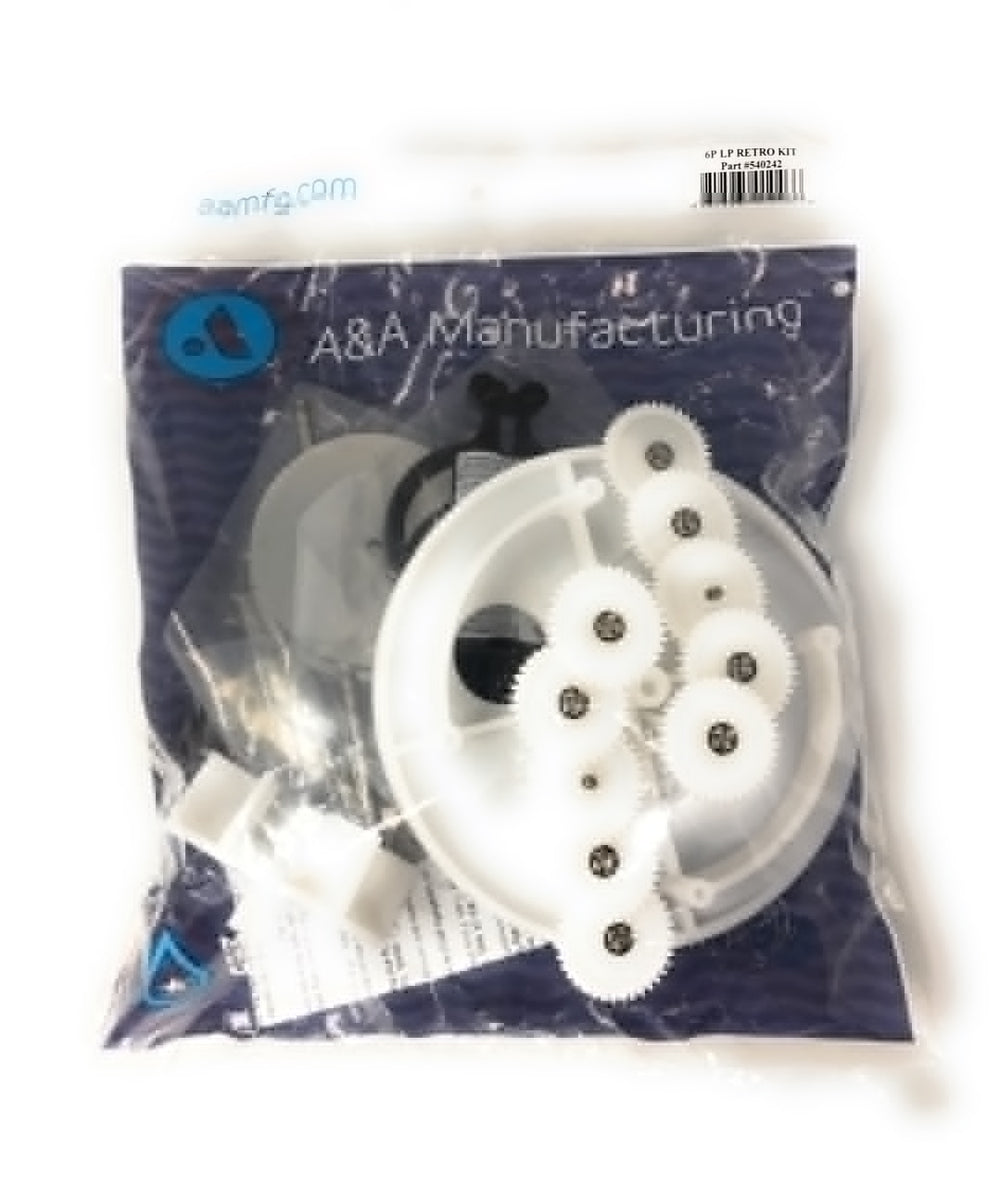 A&A Low Profile Complete 6-Port T-Valve Retro-Fit Rebuild Gear Kit - in package
