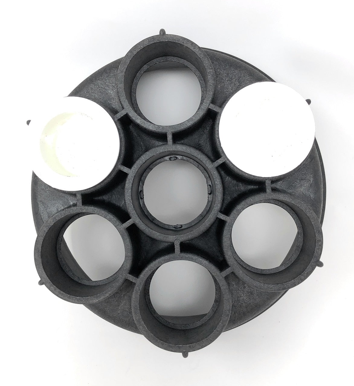 View of Bottom - Paramount 4-Port 1.5" Water Valve Base (Black) - ePoolSupply