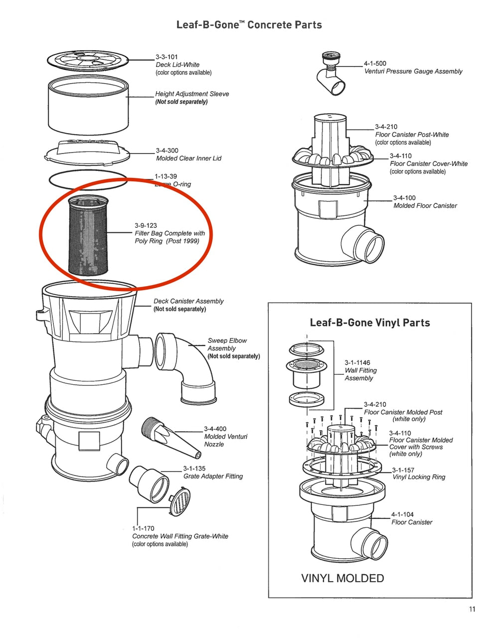 Caretaker Leaf-B-Gone Filter Bag Complete w/ Poly Ring - ePoolSupply