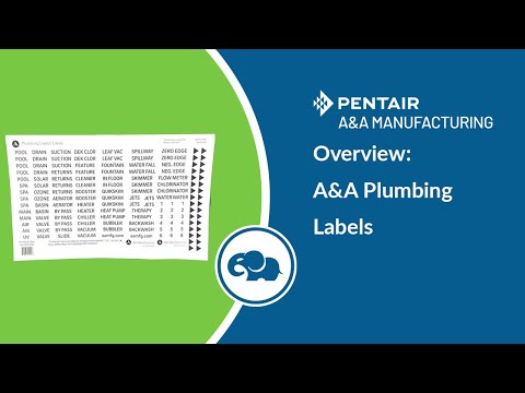Plumbing Labels - Pentair In-Floor(A&A) | 542583
