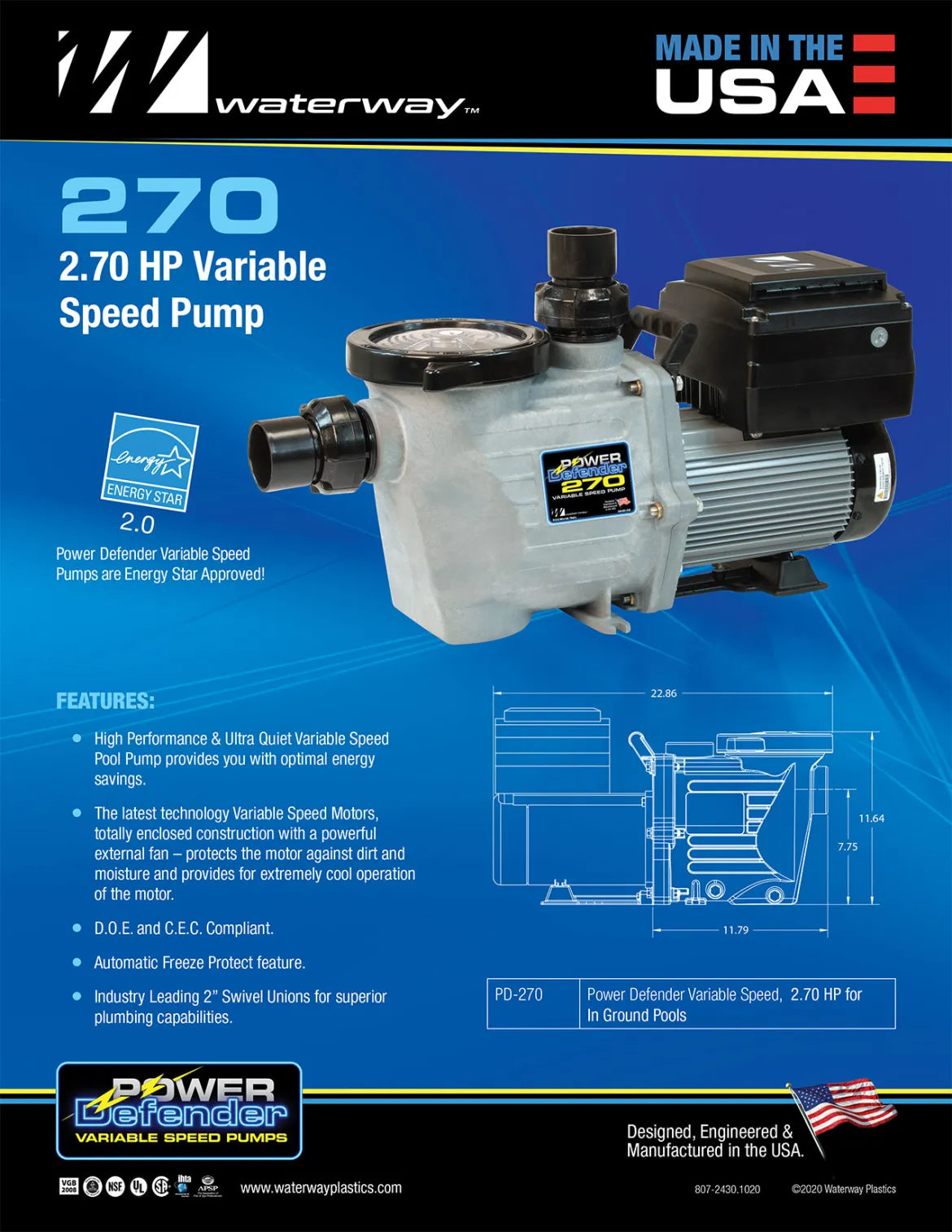 Power Defender VSP Champion 2.7HP 230V | PD-270