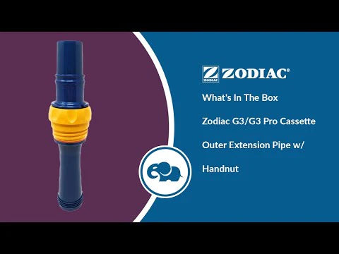 Zodiac G3/G3 Pro Cassette Outer Extension Pipe w/ Handnut - What's In The Box