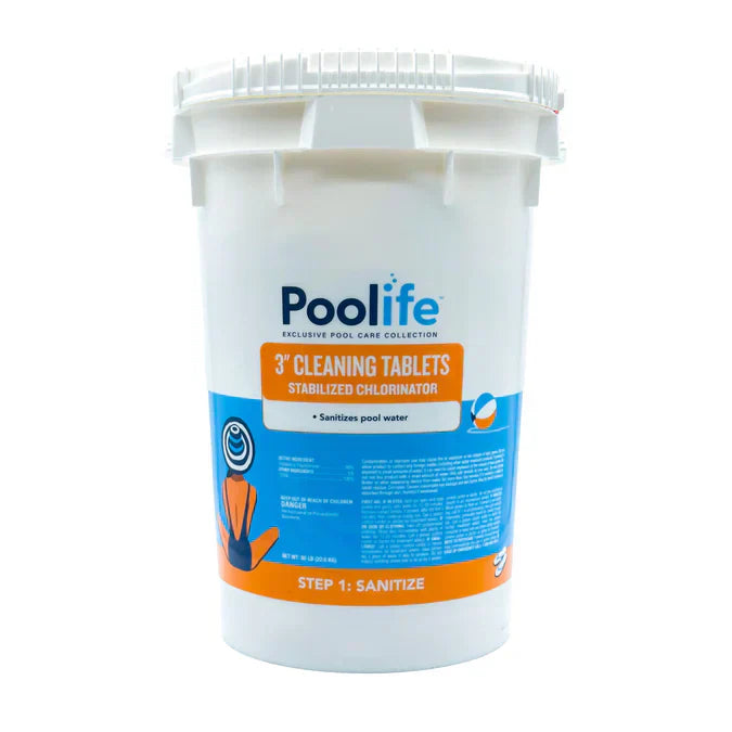 Pool Life 3″ Chlorine Tabs for Effortless Pool Sanitization