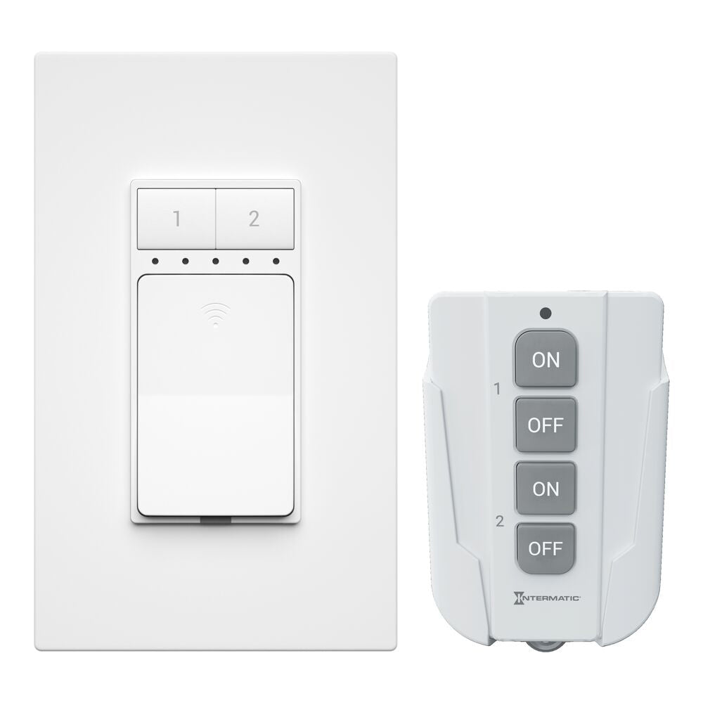 Intermatic RC-LRSK1-WH Wireless Switch & Remote Bundle – Reliable Long-Range Control Without the Wires