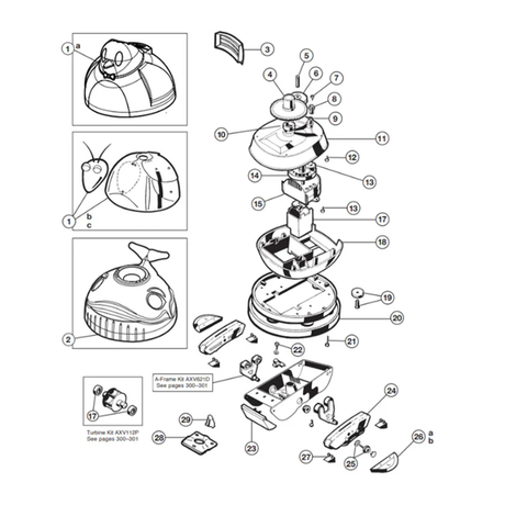 Parts Diagram for Penguin-Wanda-Diver Dave- Aqua