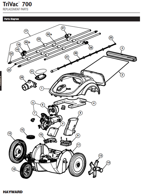 Hayward Trivac 700 Parts and Accessories