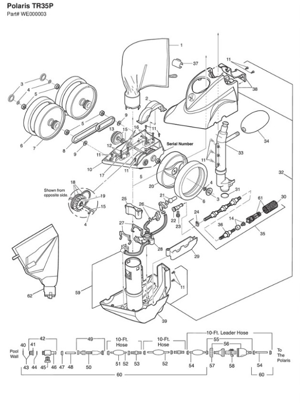 Parts List for Polaris TR35P