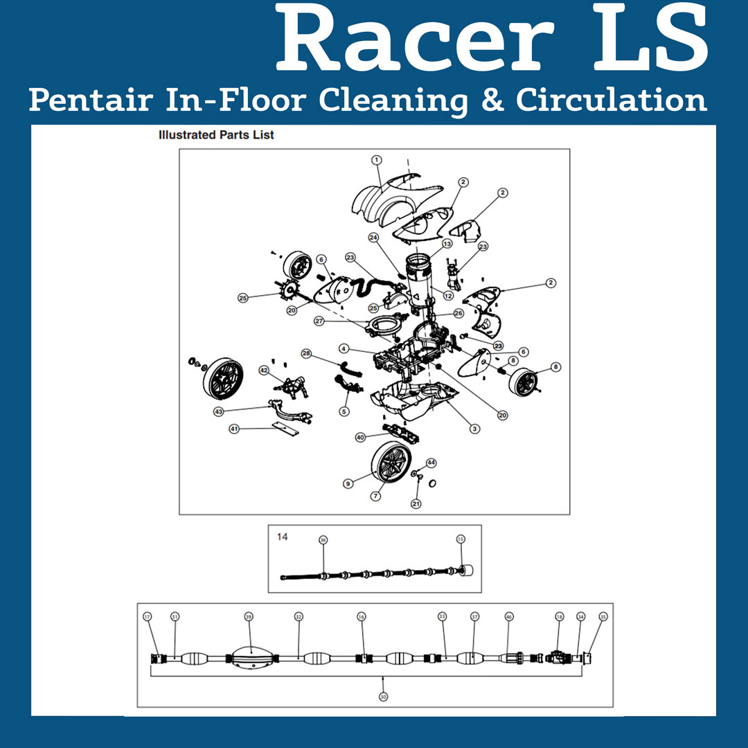 Parts List for Cleaner Parts List: Pentair Racer LS