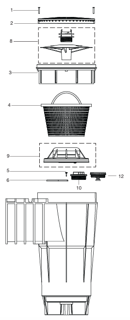 Parts List for Parts List: Pentair Bermuda Skimmer - Gunite