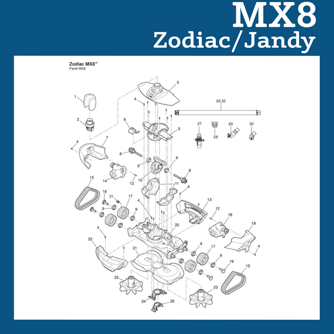 Parts List for Cleaner Parts List: Zodiac MX8