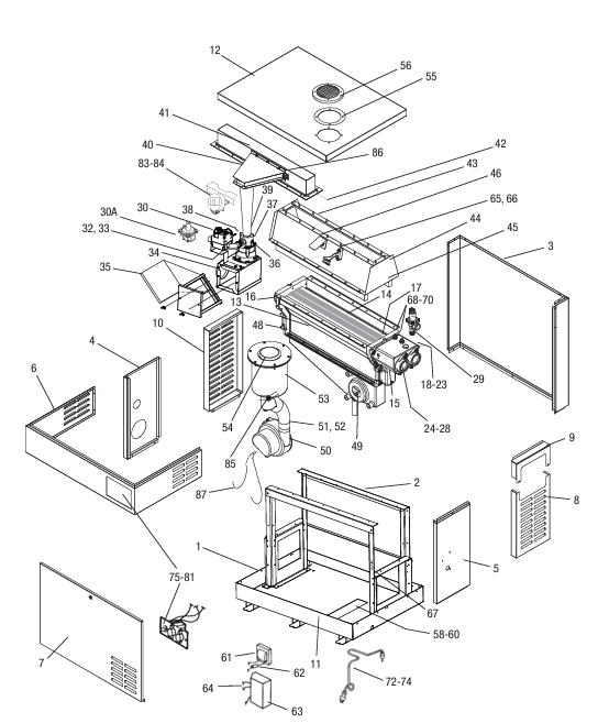 Parts List for Parts List: Jandy Hi-E2, 350K BTU, Propane, ASME Compliant Heater (Cupronickel)
