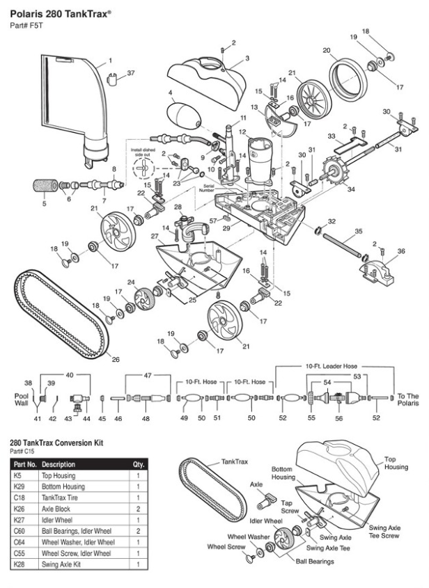 Parts Diagram for Polaris 280-TankTrax