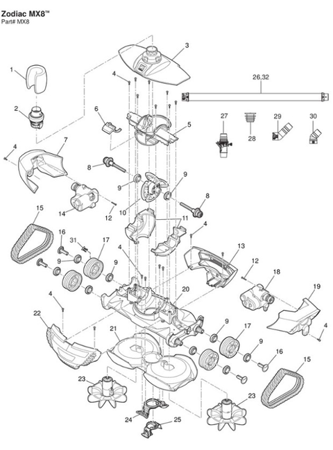 Zodiac MX8 Parts and Accessories