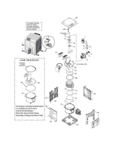 Pentair MasterTemp 125 High Performance Pool and Spa Heaters 125NA (Natural Gas) P&A
