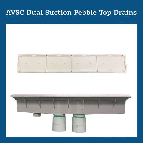 AVSC Dual Suction Pebble Top Drains