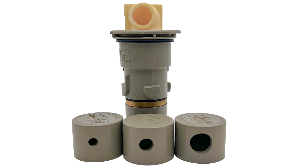 Paramount Vanquish Complete In-Floor Cleaning Head Step Nozzle with Caps - Taupe | 004-557-5025-04