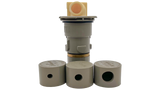 Paramount Vanquish Complete In-Floor Cleaning Head Step Nozzle with Caps - Taupe | 004-557-5025-04